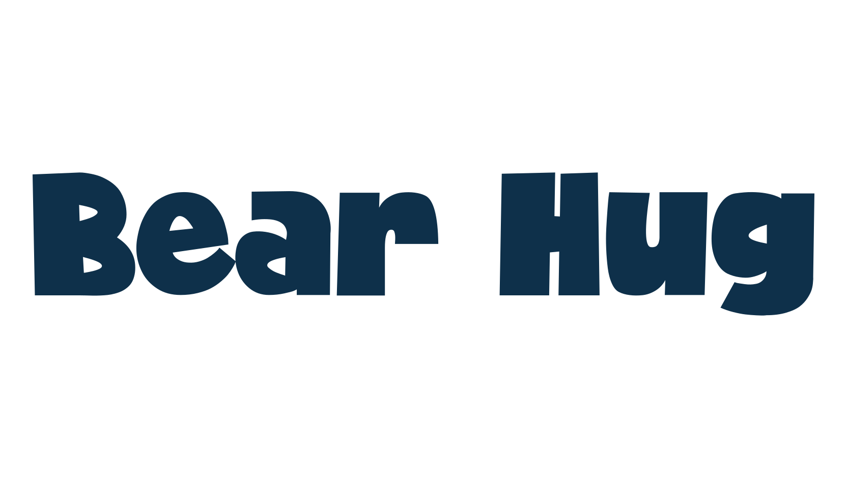 Bear Hug, cartoon font preview