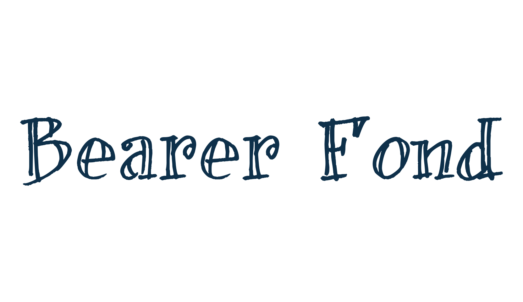 Bearer Fond, fancy various decorative font preview