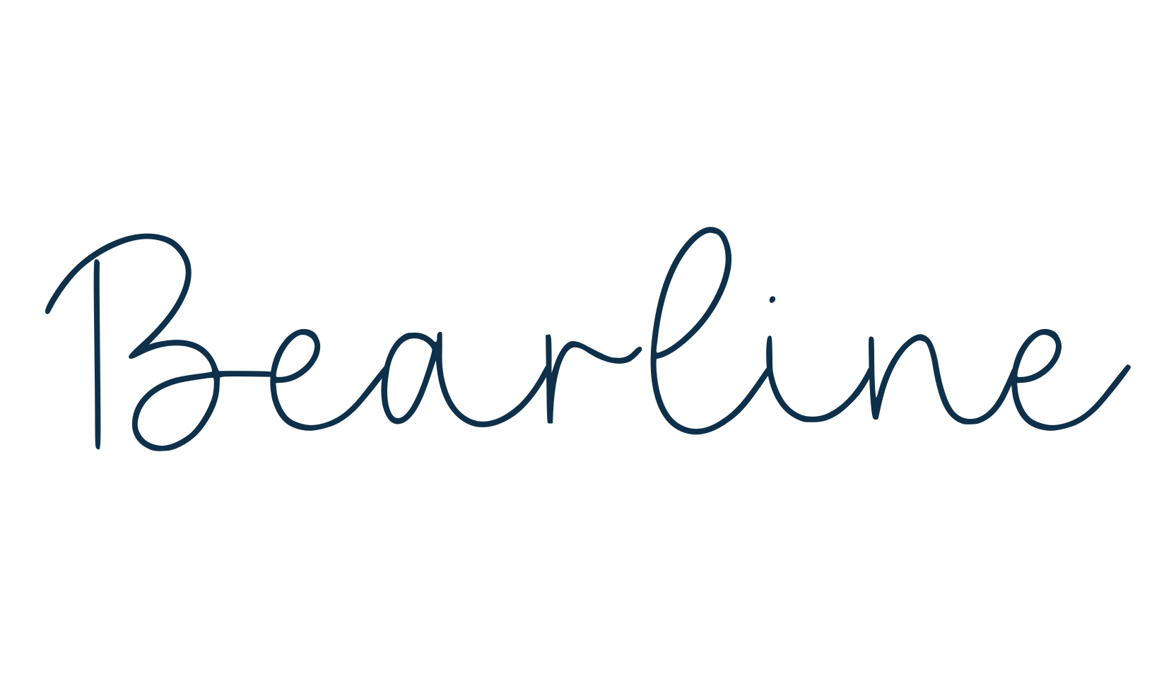 Bearline, handwriting font preview