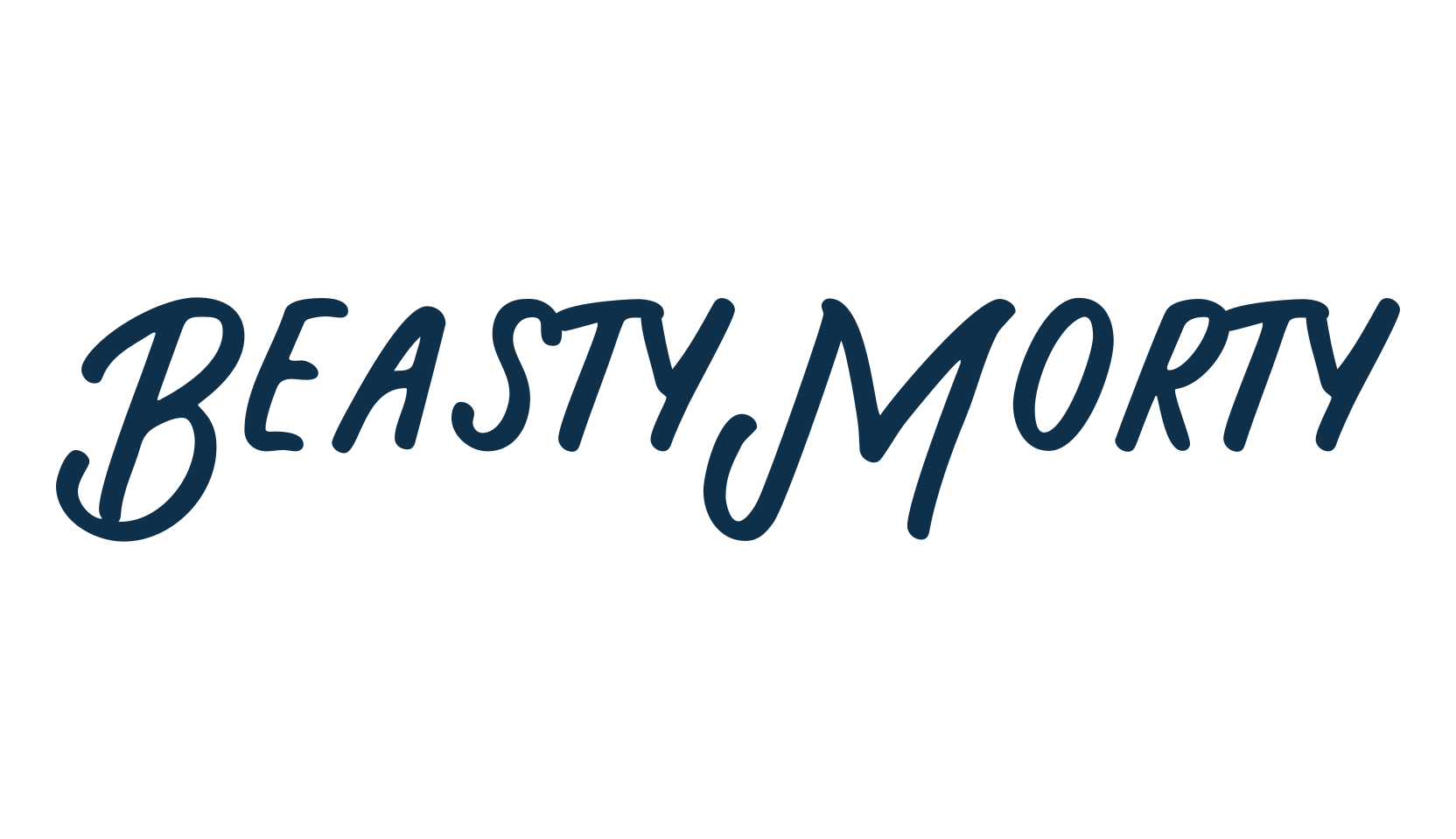 Beasty Morty, handwriting font preview