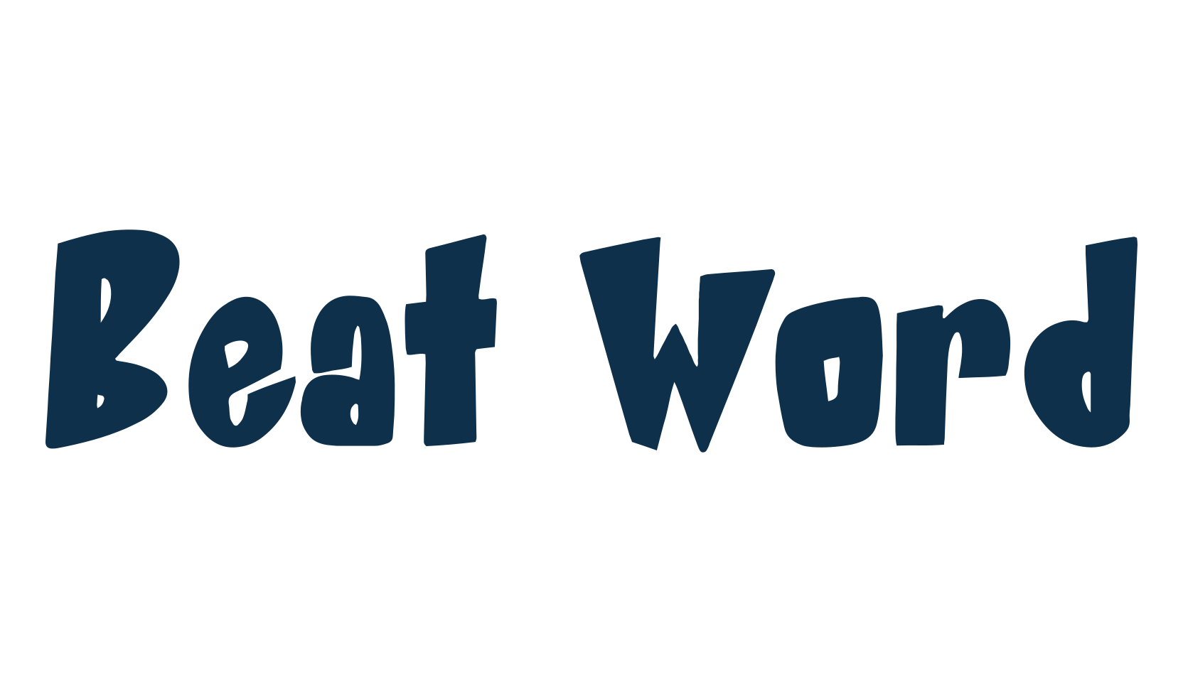 Beat Word, cartoon font preview