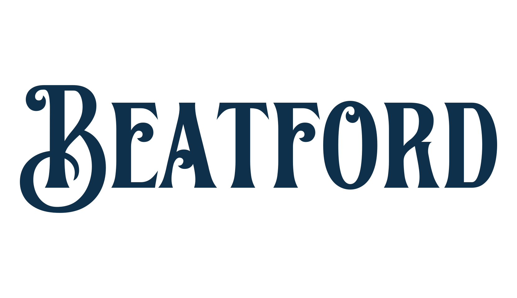 Beatford, fancy retro decorative font preview