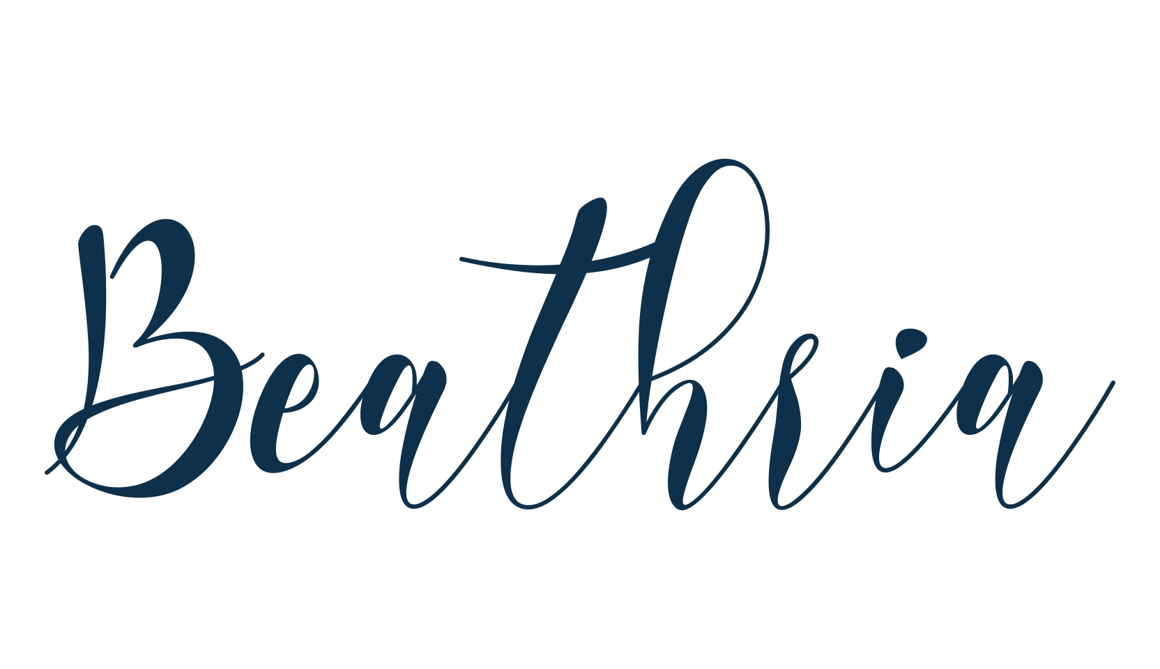 Beathria, calligraphy font preview