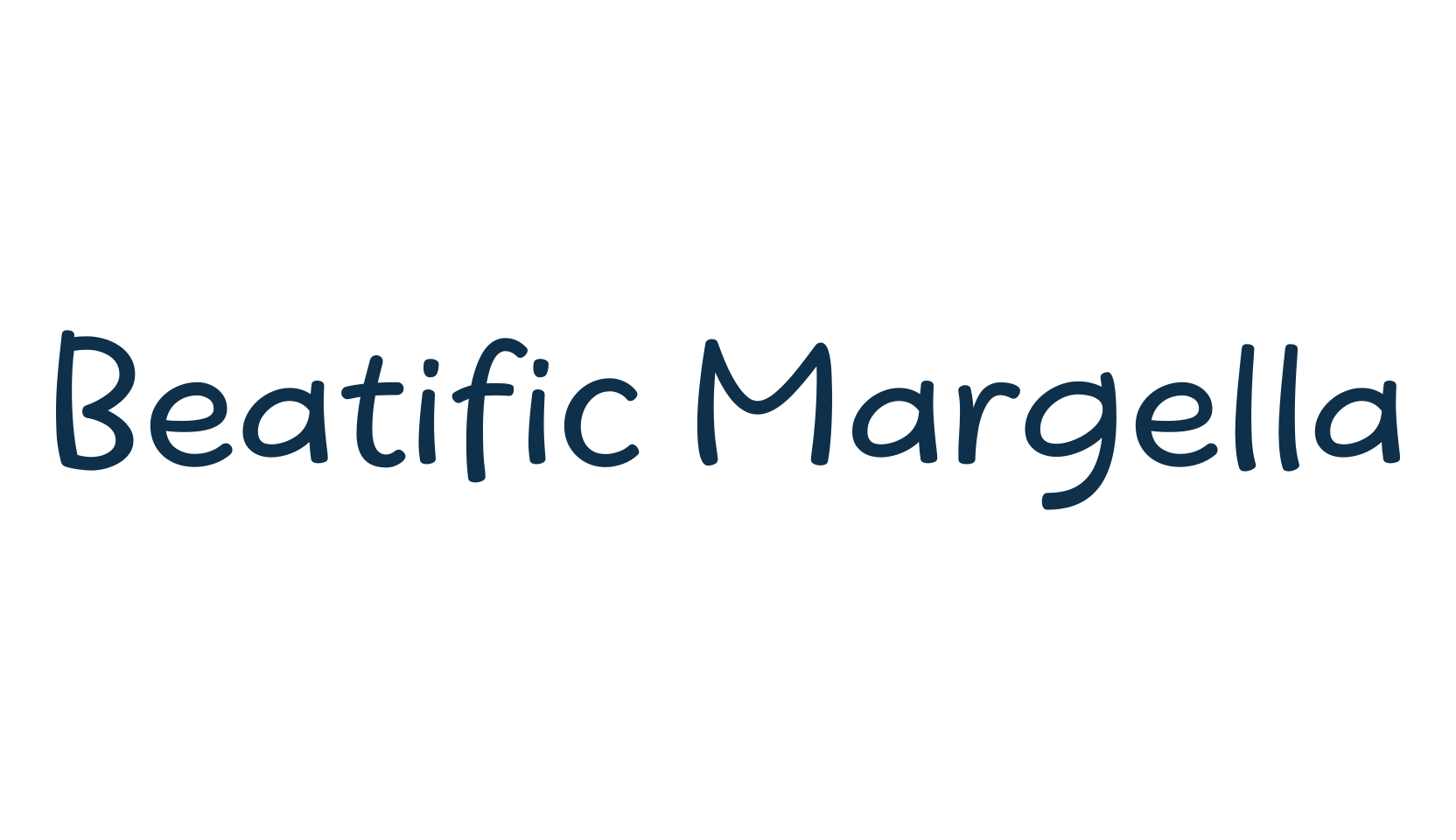Beatific Margella, script handwritten fancy decorative calligraphy font preview
