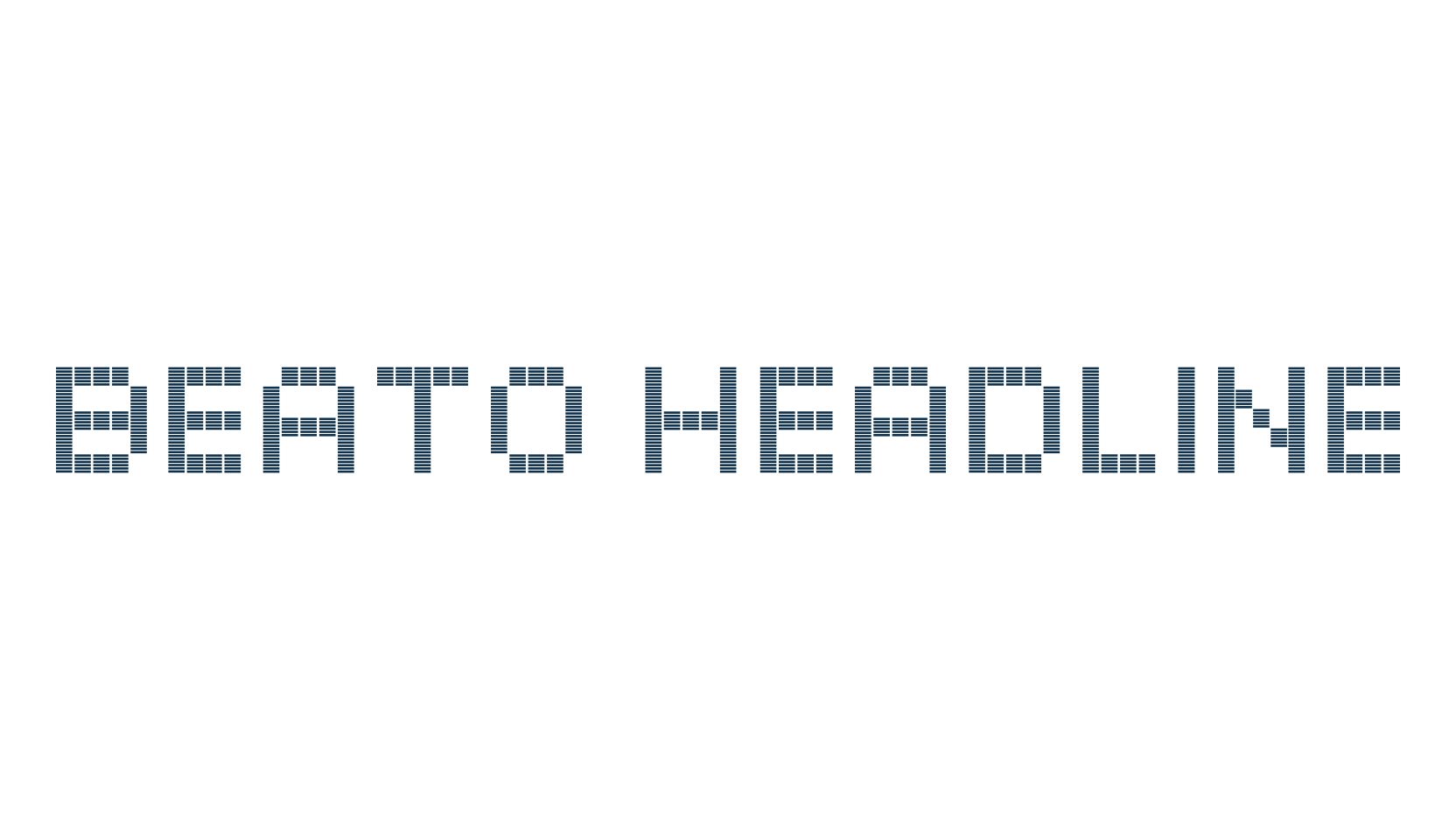 Beato Headline, lcd font preview