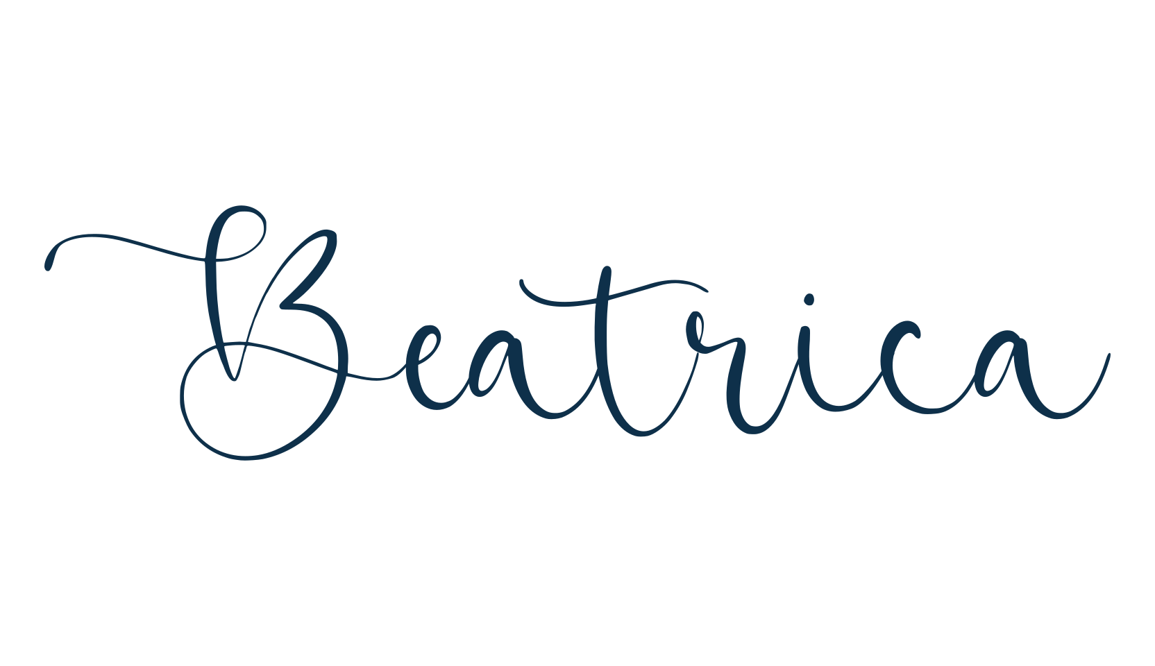 Beatrica, script calligraphy fancy decorative font preview