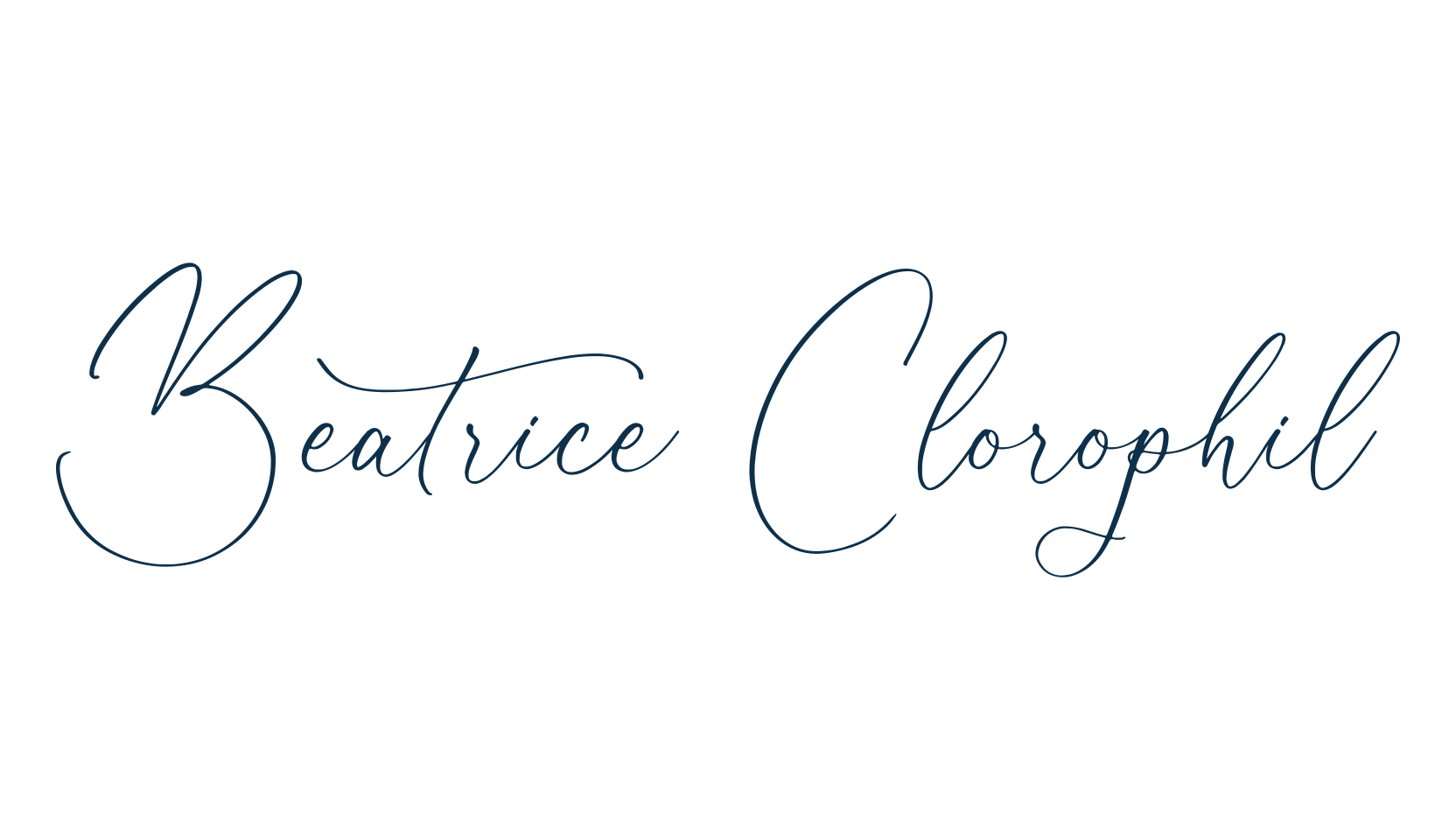 Beatrice Clorophil, handwriting font preview