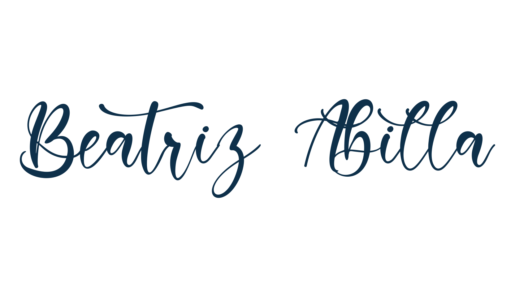 Beatriz Abilla, script calligraphy fancy decorative font preview