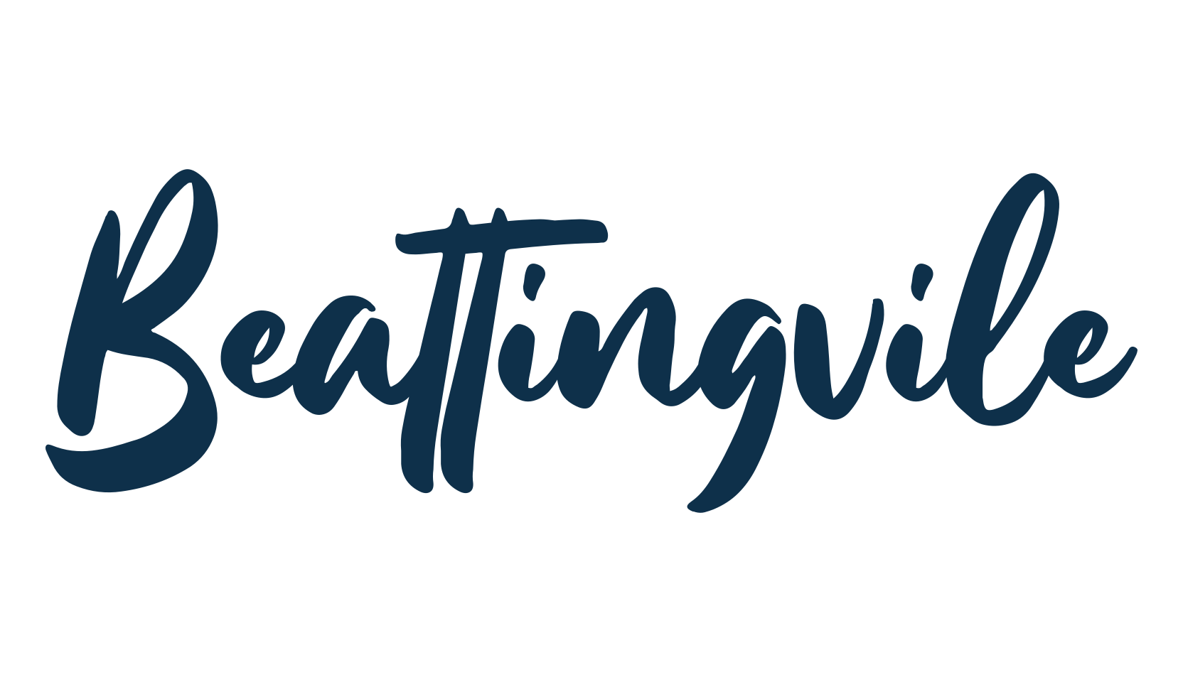 Beattingvile, script brush fancy decorative calligraphy font preview