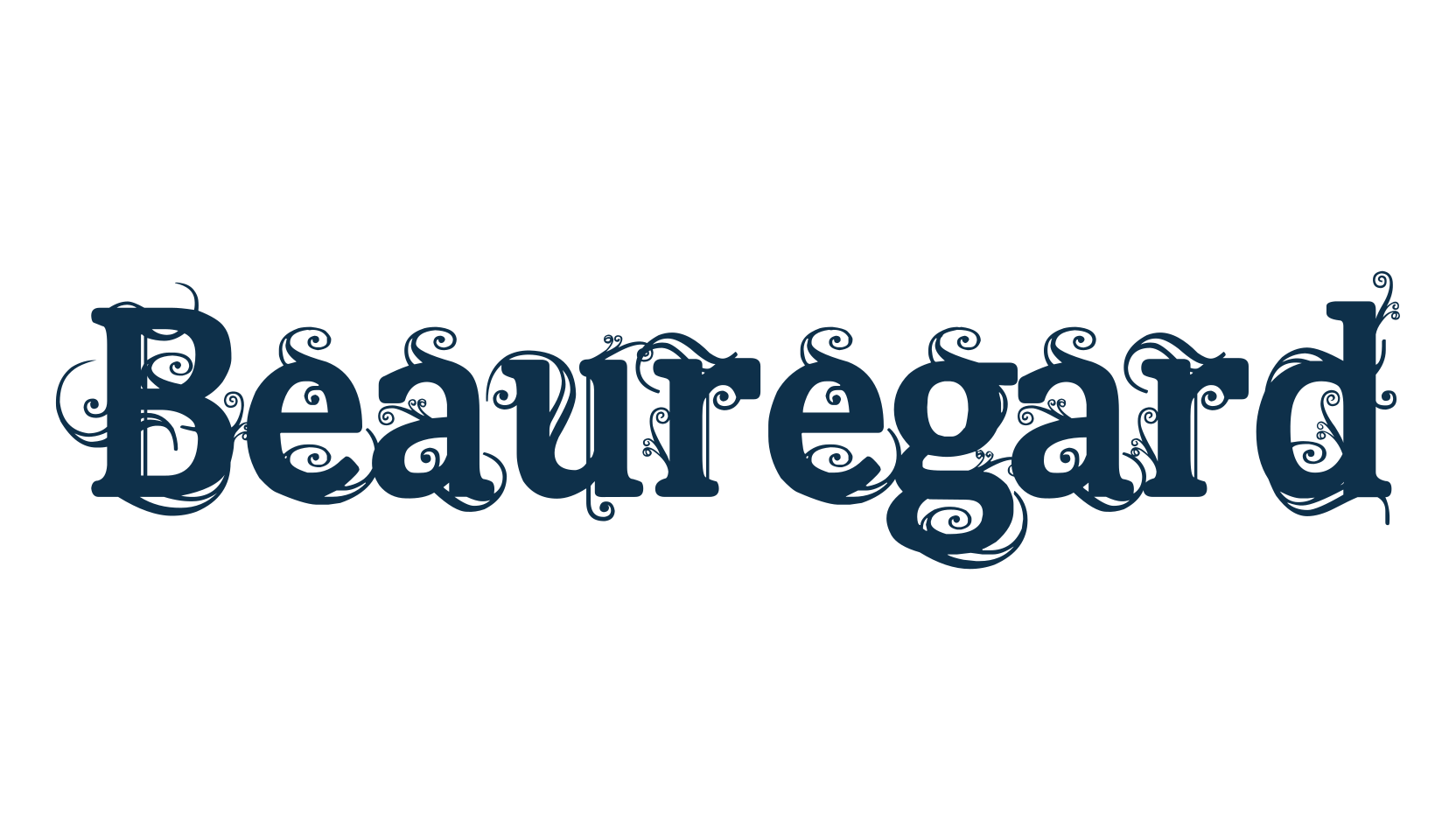 Beauregard, fancy decorative font preview