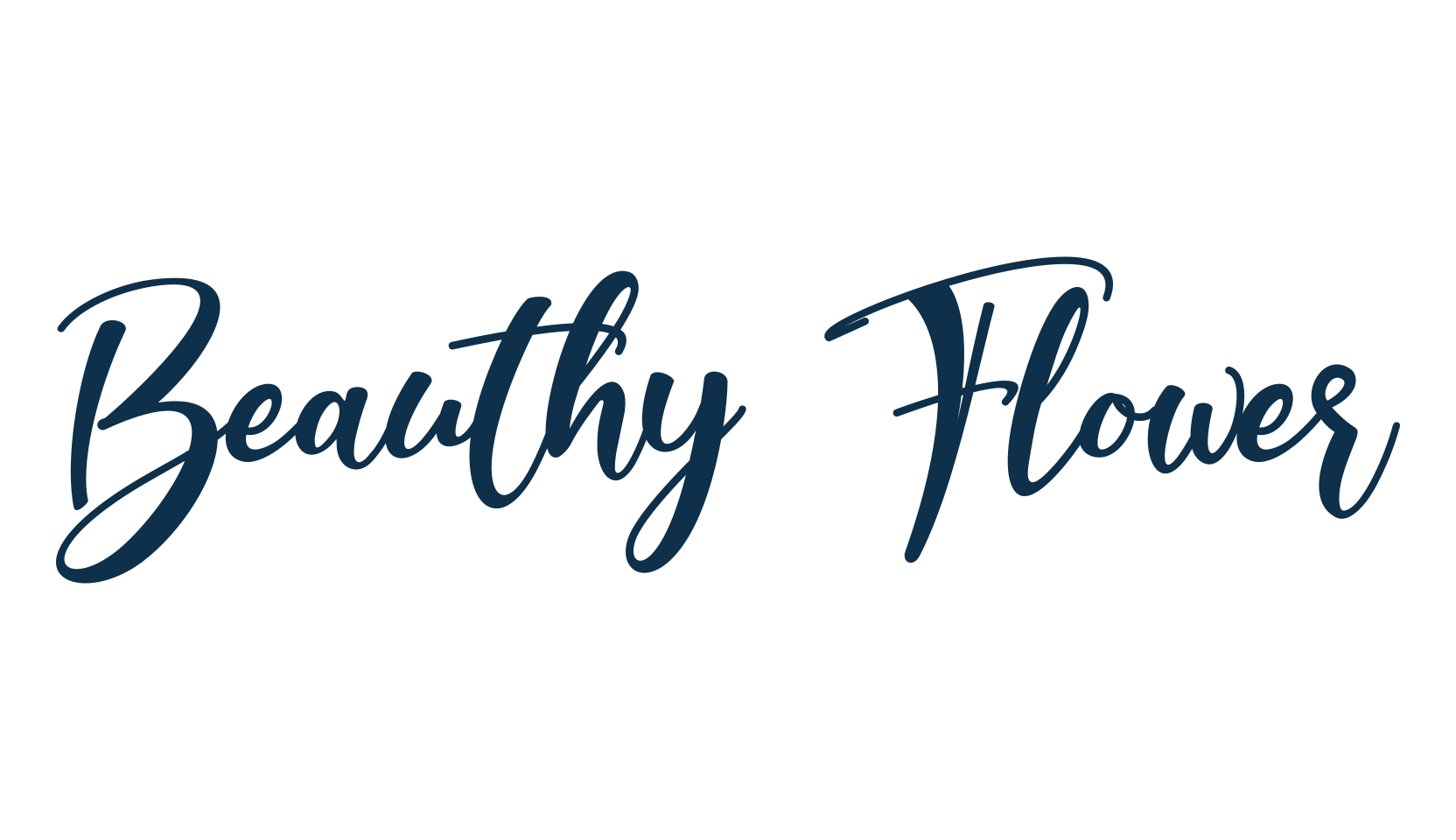 Beauthy Flower, script calligraphy fancy decorative font preview
