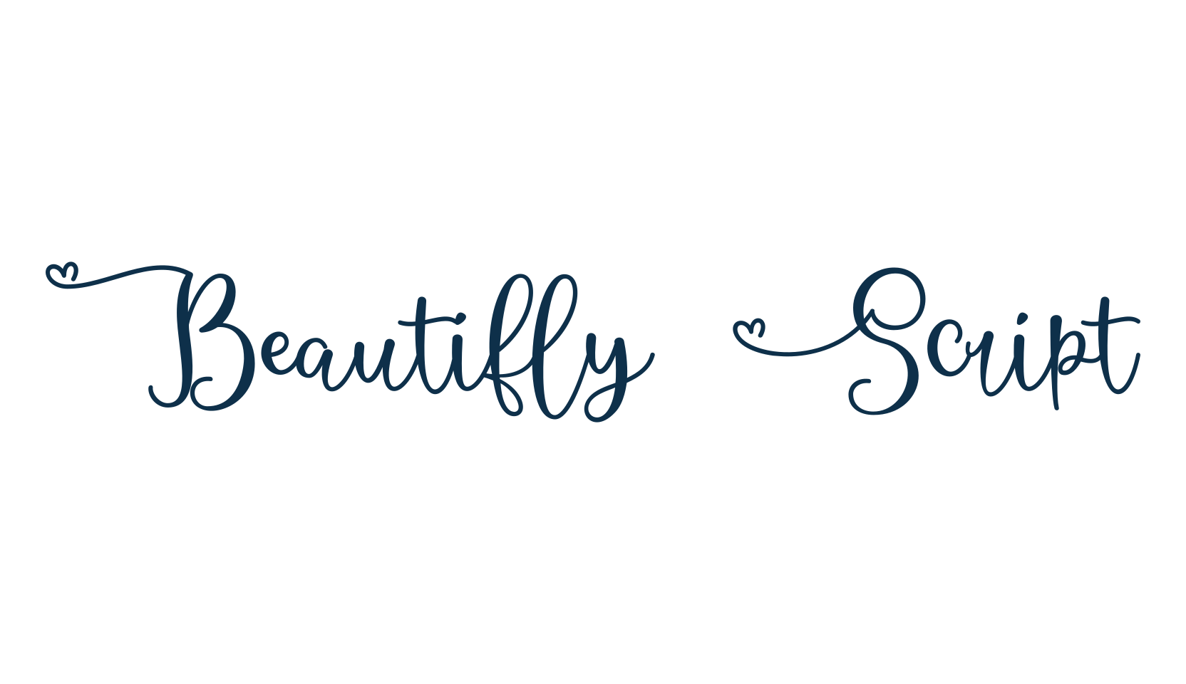 Beautifly Script, fancy various decorative script calligraphy font preview