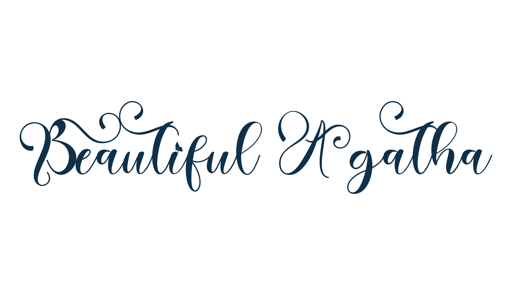 Beautiful Agatha, various font preview