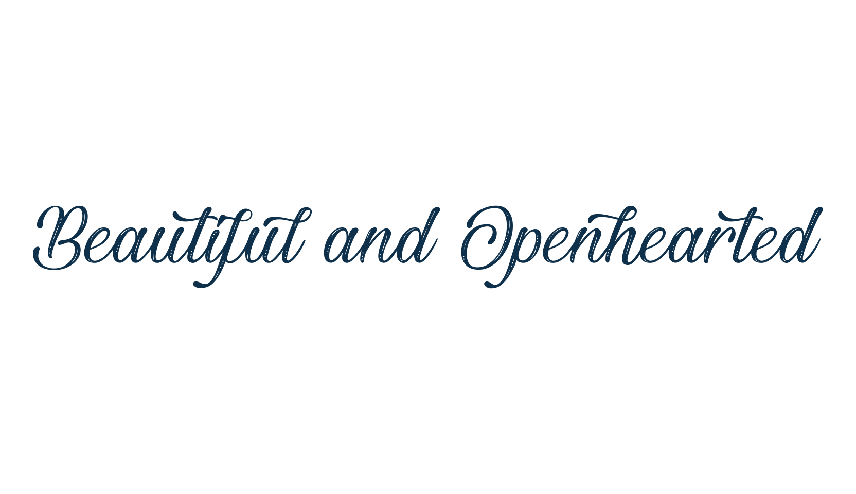 Beautiful and Openhearted, fancy various decorative script calligraphy font preview