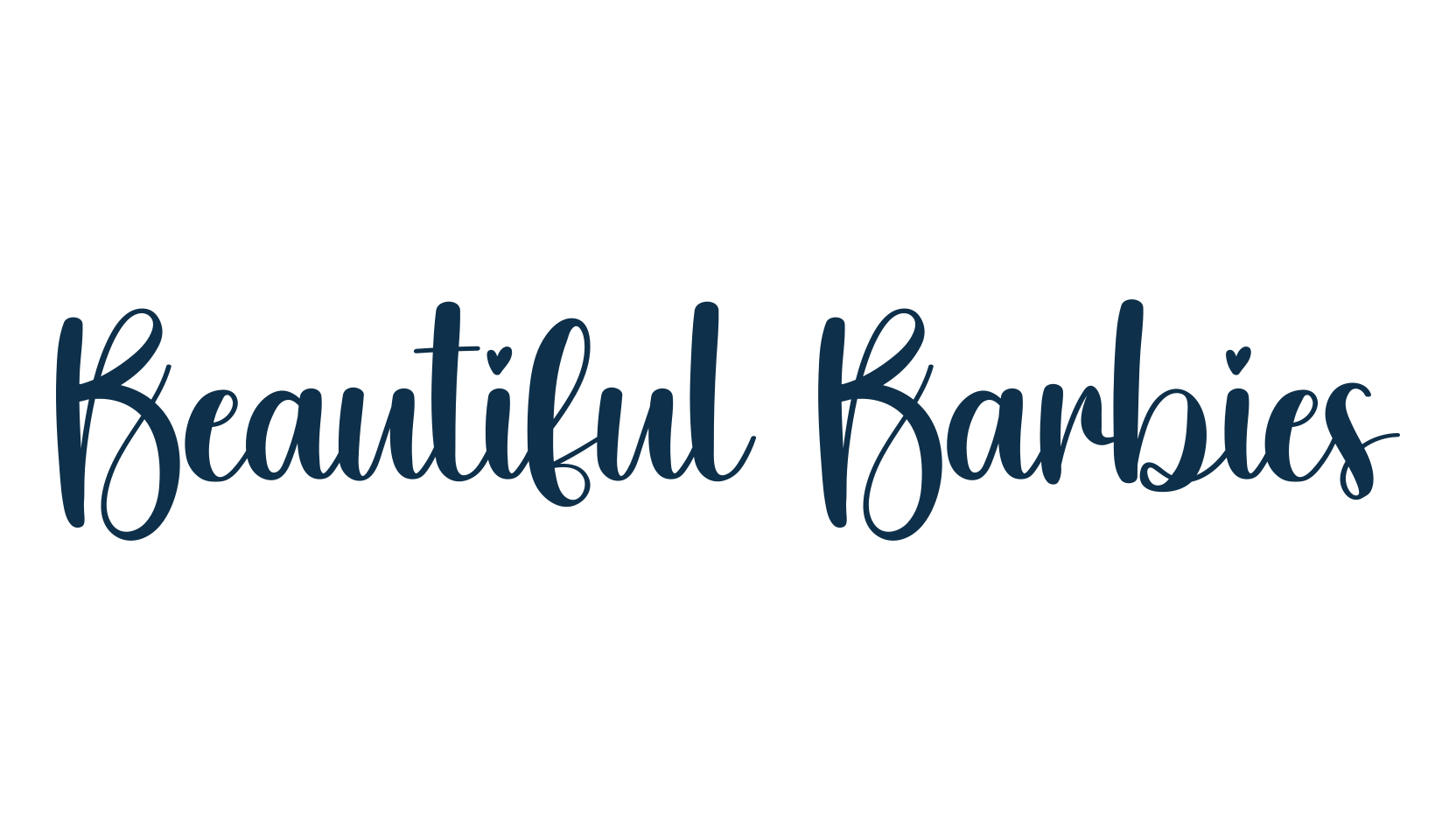 Beautiful Barbies, calligraphy font preview