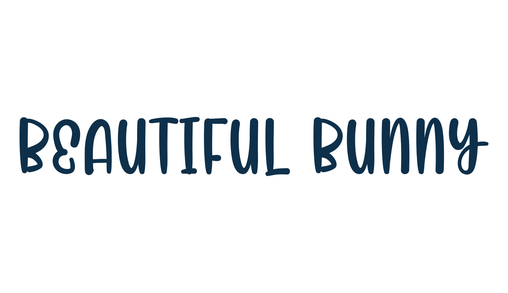 Beautiful Bunny, fancy decorative font preview