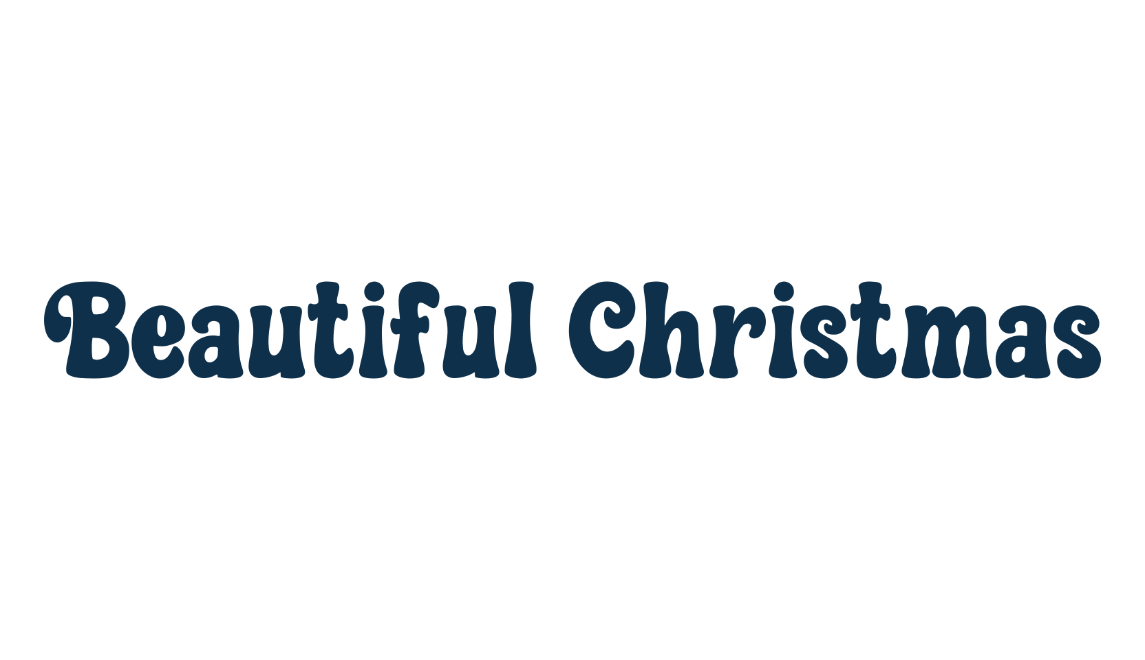 Beautiful Christmas, fancy groovy decorative font preview