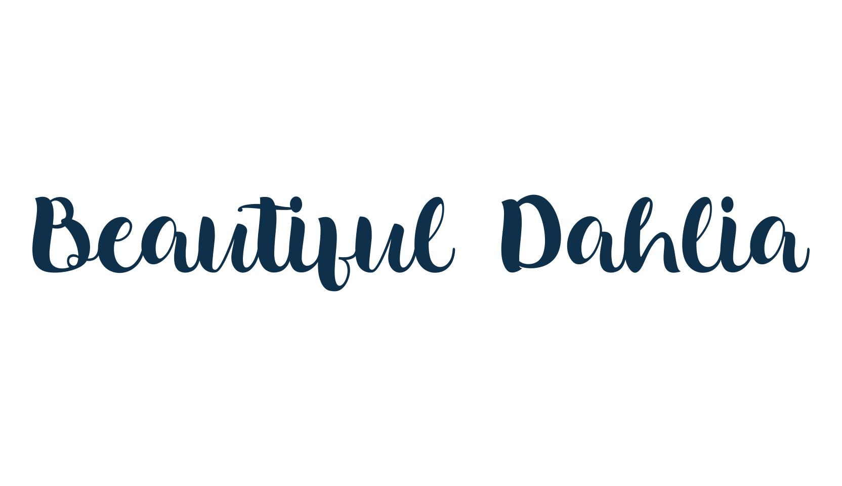Beautiful Dahlia, script brush fancy decorative calligraphy font preview
