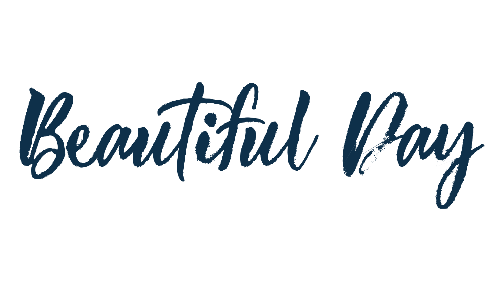 Beautiful Day (beautiful-day), brush font preview