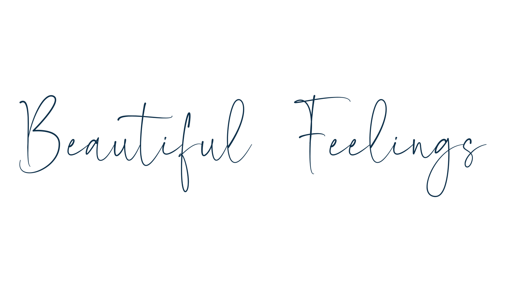Beautiful Feelings, script handwritten fancy decorative calligraphy font preview