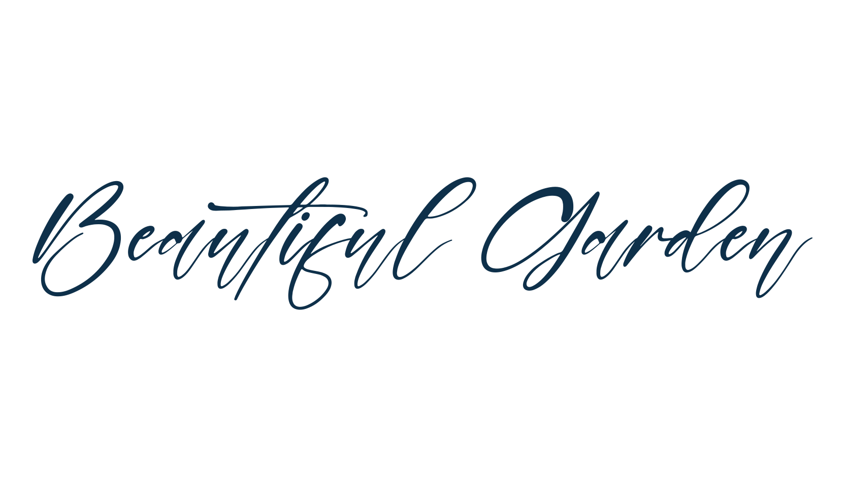 Beautiful Garden, calligraphy font preview