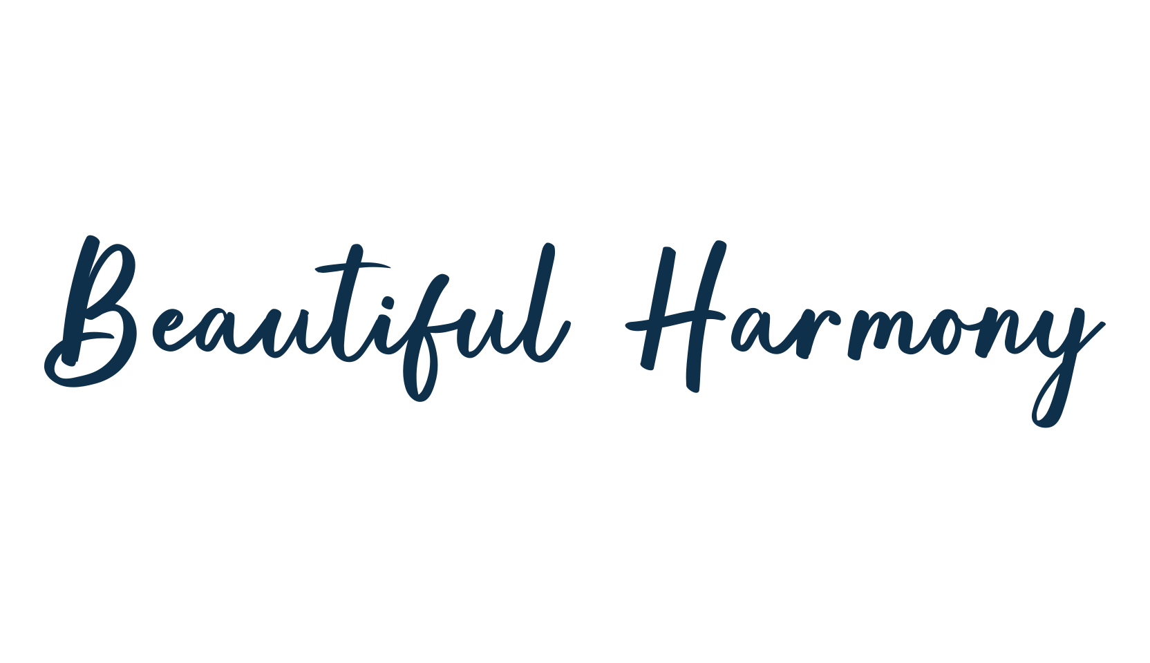 Beautiful Harmony, handwriting font preview