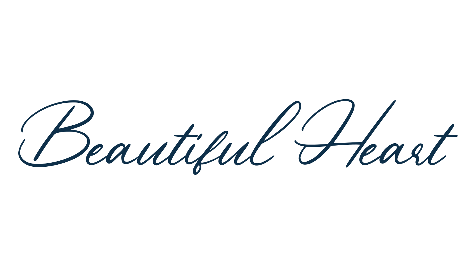 Beautiful Heart, script calligraphy fancy decorative font preview