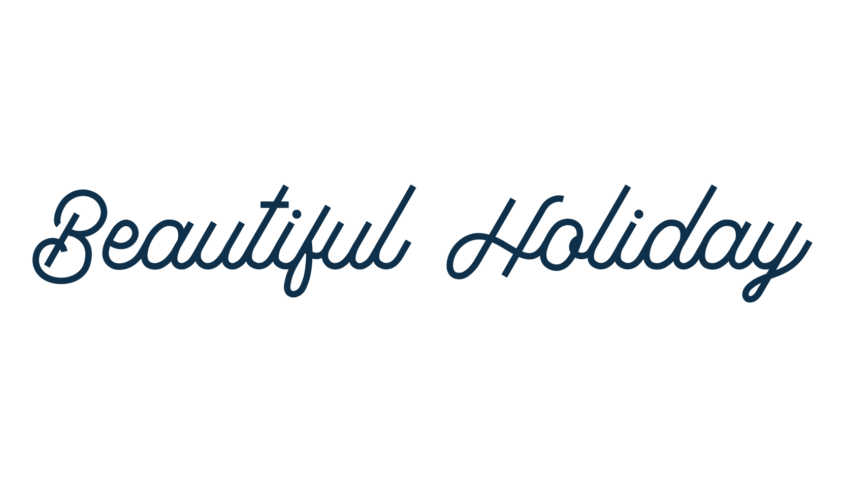 Beautiful Holiday, fancy decorative font preview