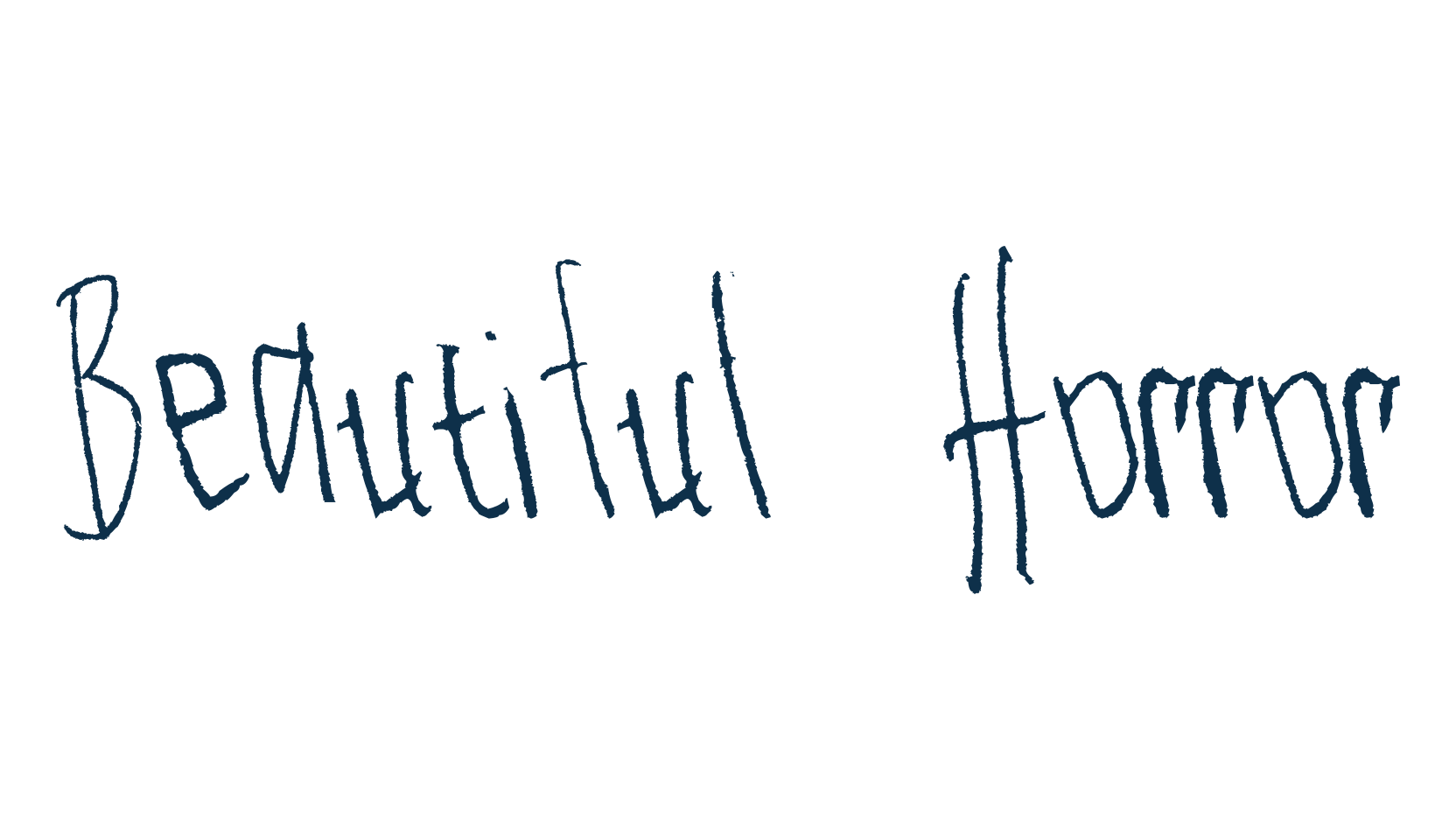 Beautiful Horror, halloween font preview