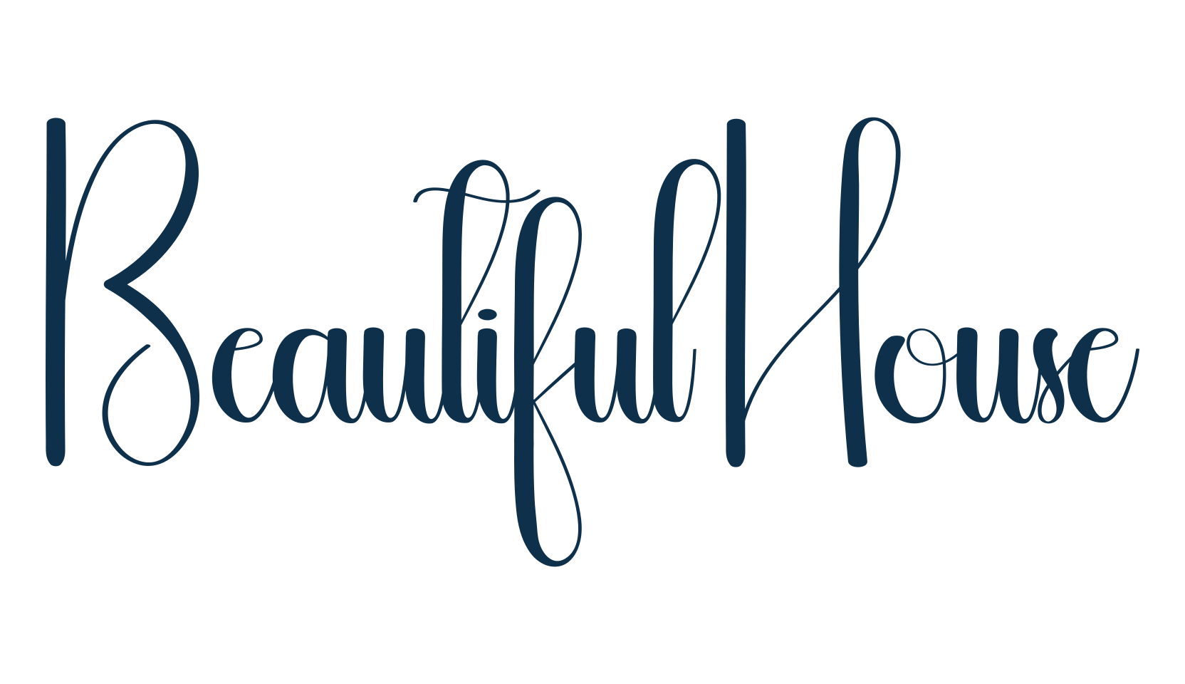 Beautiful House, fancy various decorative script calligraphy font preview
