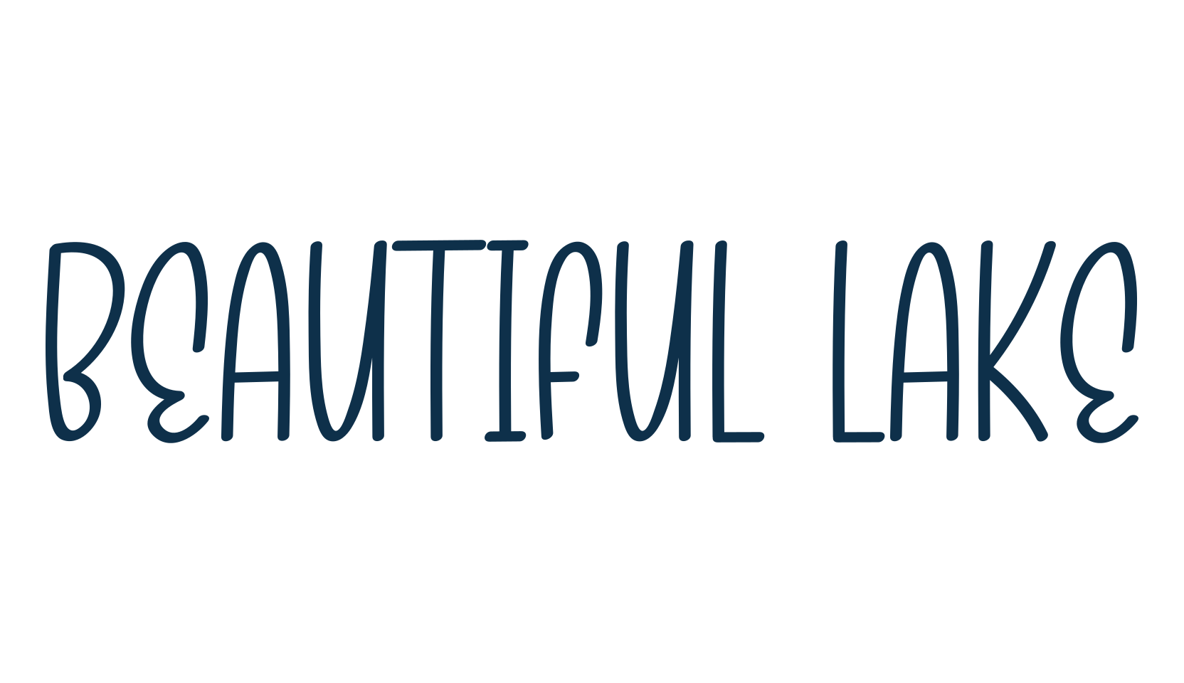 Beautiful Lake, display market font preview
