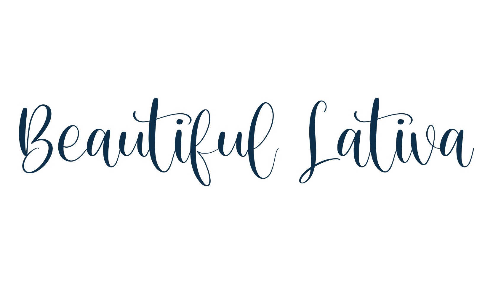 Beautiful Lativa, various font preview