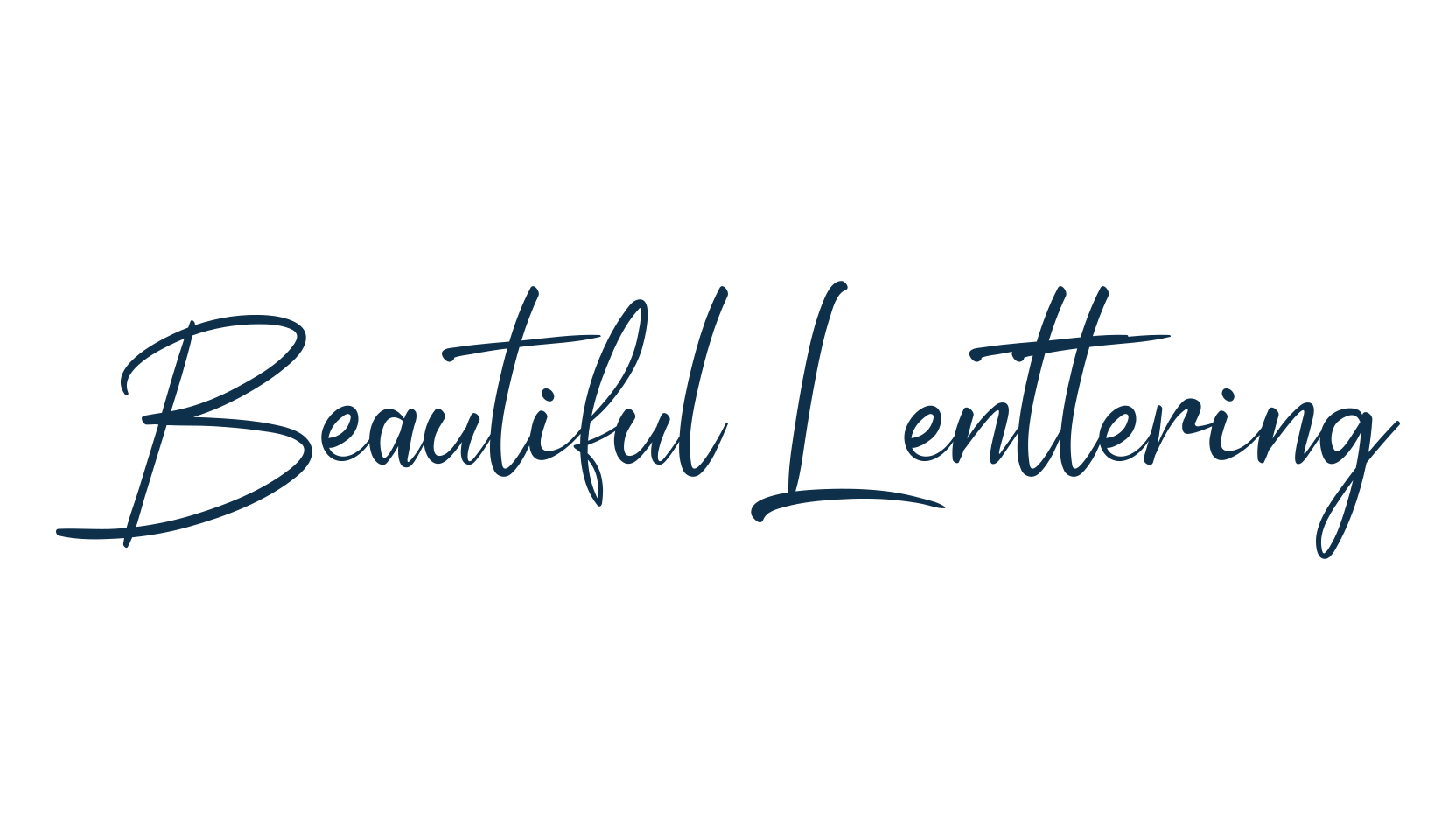 Beautiful Lenttering, handwriting font preview