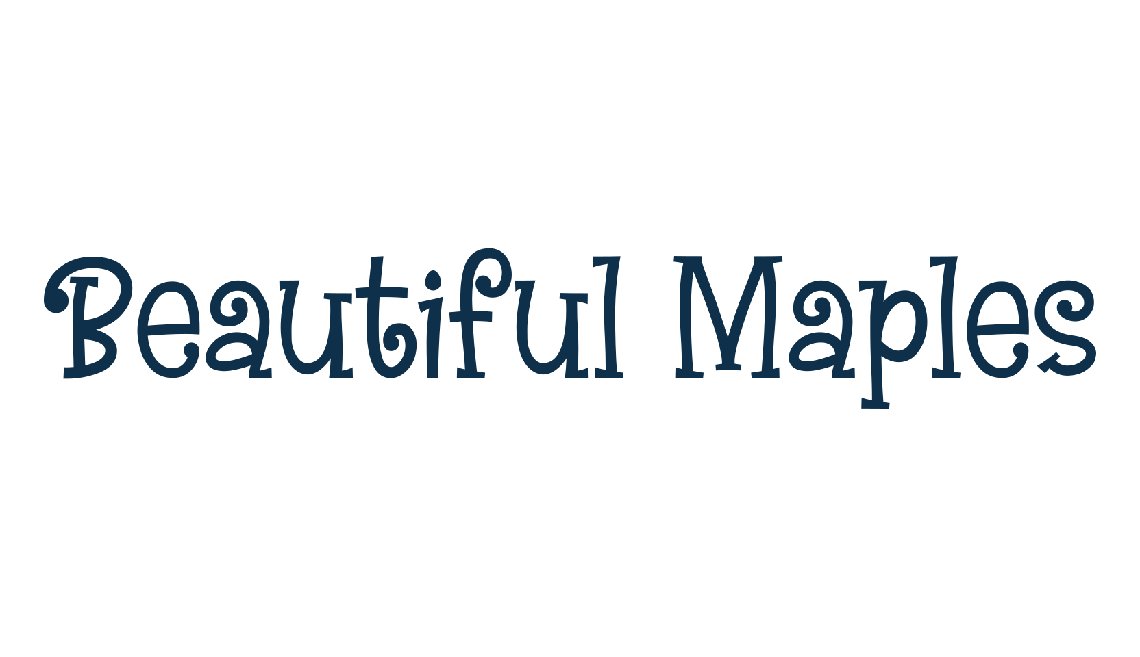 Beautiful Maples, fancy curly decorative font preview
