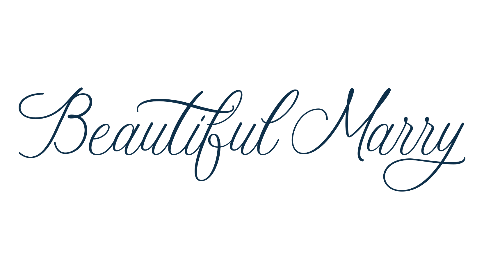 Beautiful Marry, calligraphy font preview