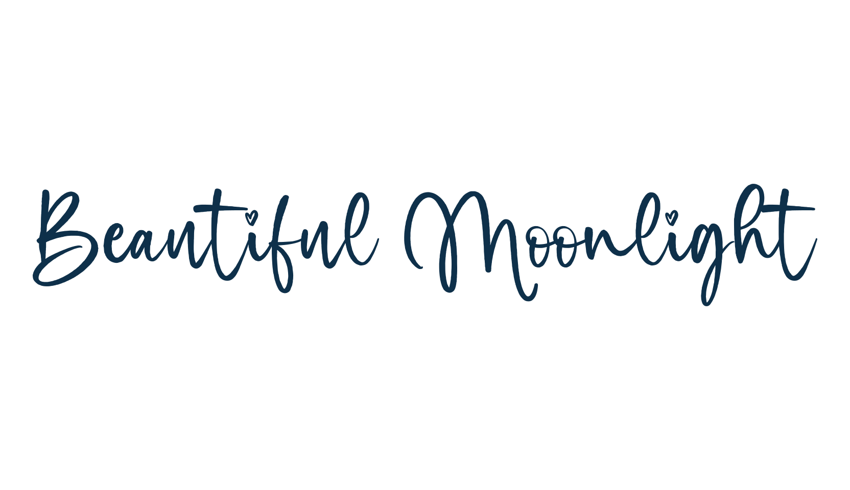 Beautiful Moonlight, script handwritten fancy decorative calligraphy font preview