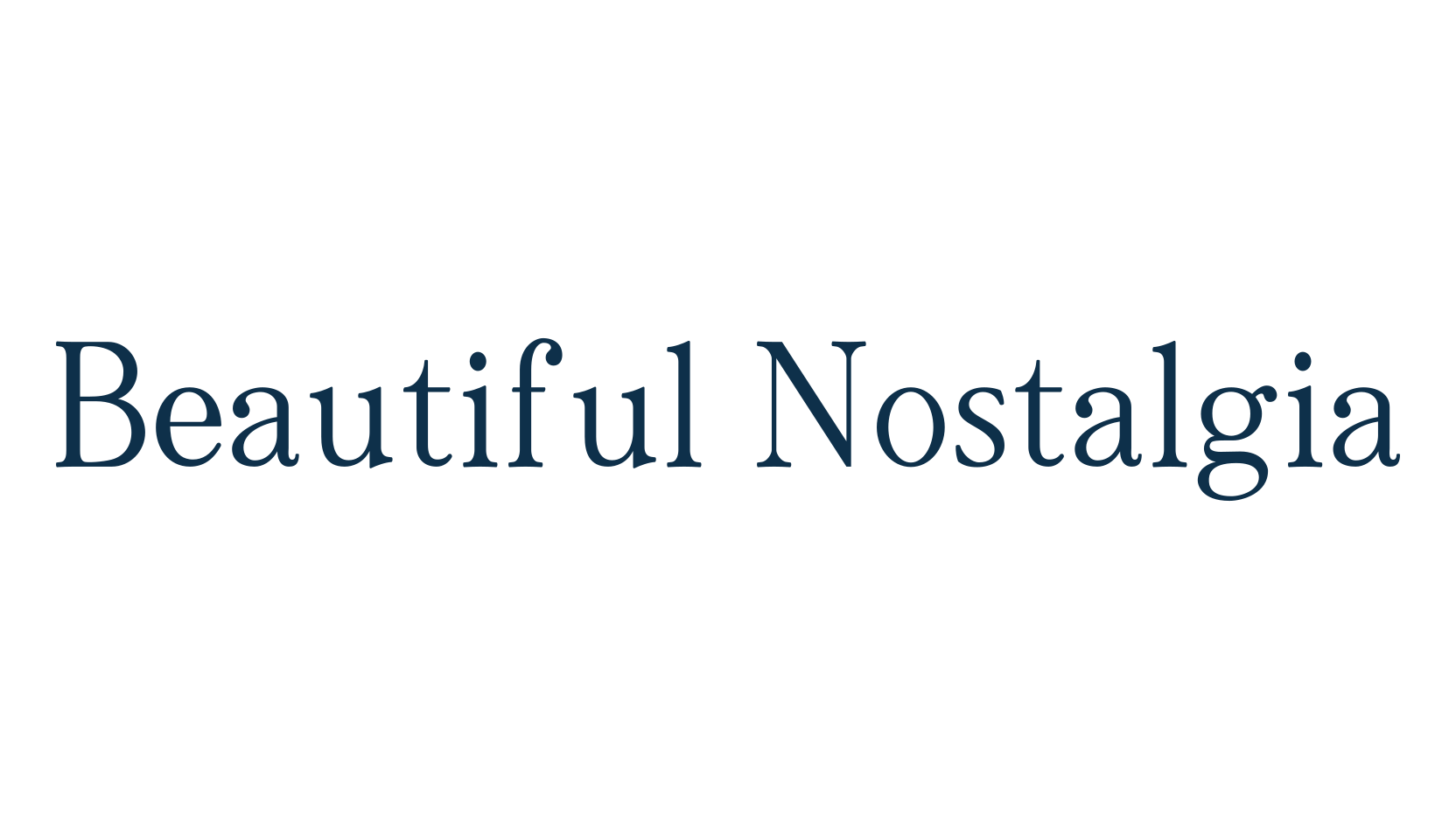 Beautiful Nostalgia, basic serif font preview