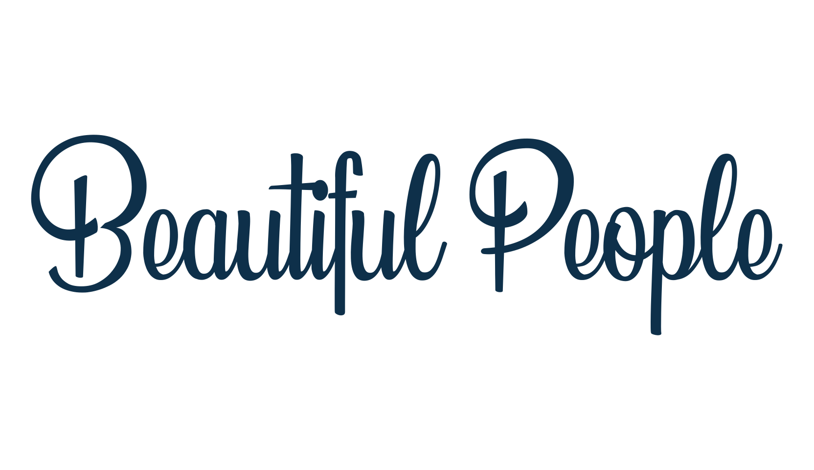 Beautiful People, script brush fancy decorative calligraphy font preview