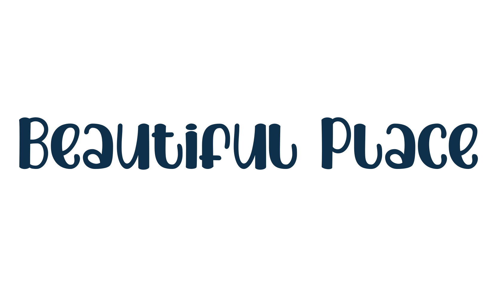 Beautiful Place, fancy various decorative font preview