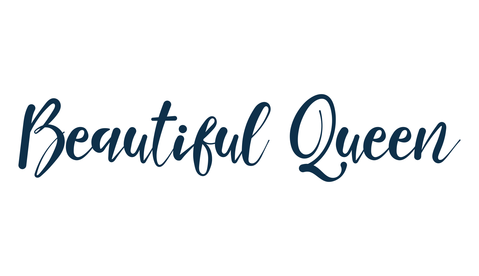 Beautiful Queen, script calligraphy fancy decorative font preview