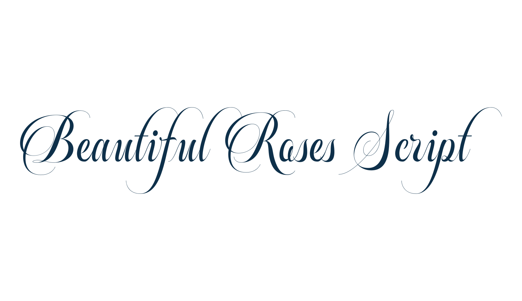 Beautiful Roses Script, calligraphy font preview