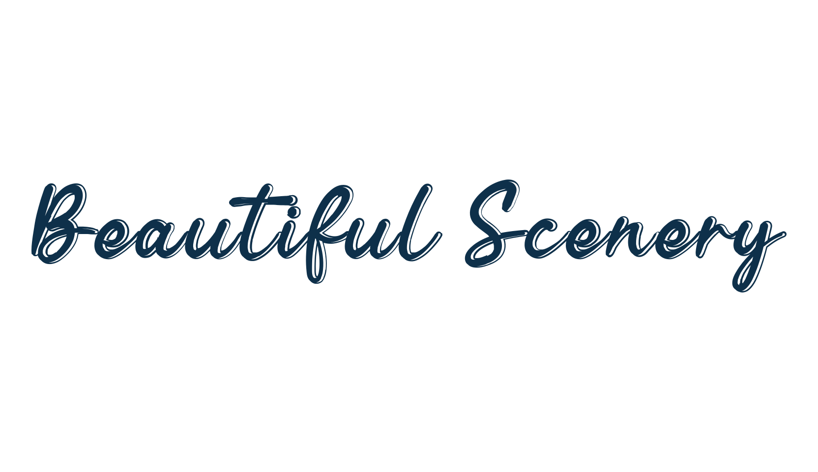 Beautiful Scenery, fancy decorative font preview