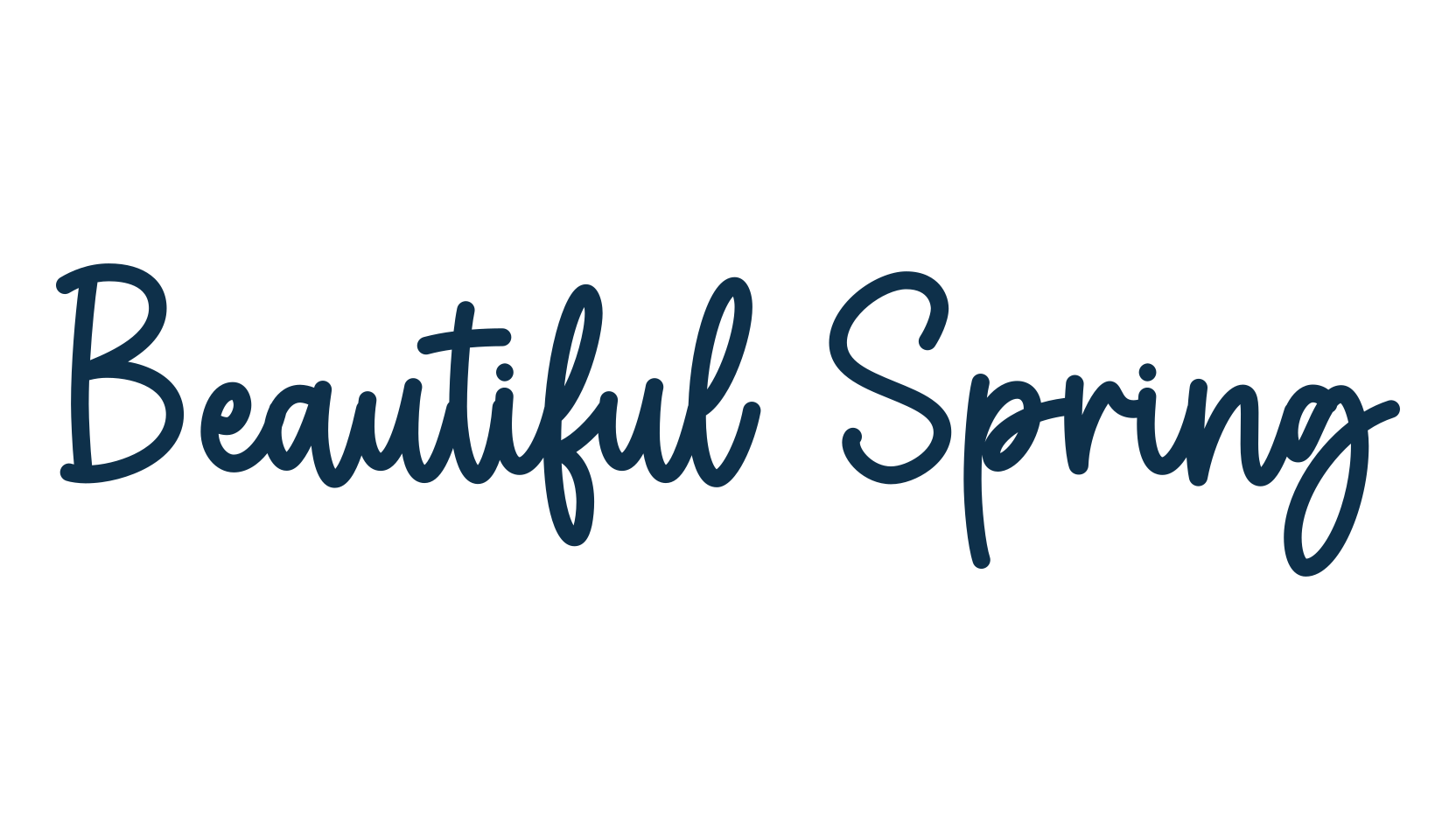 Beautiful Spring, script handwritten fancy decorative calligraphy font preview