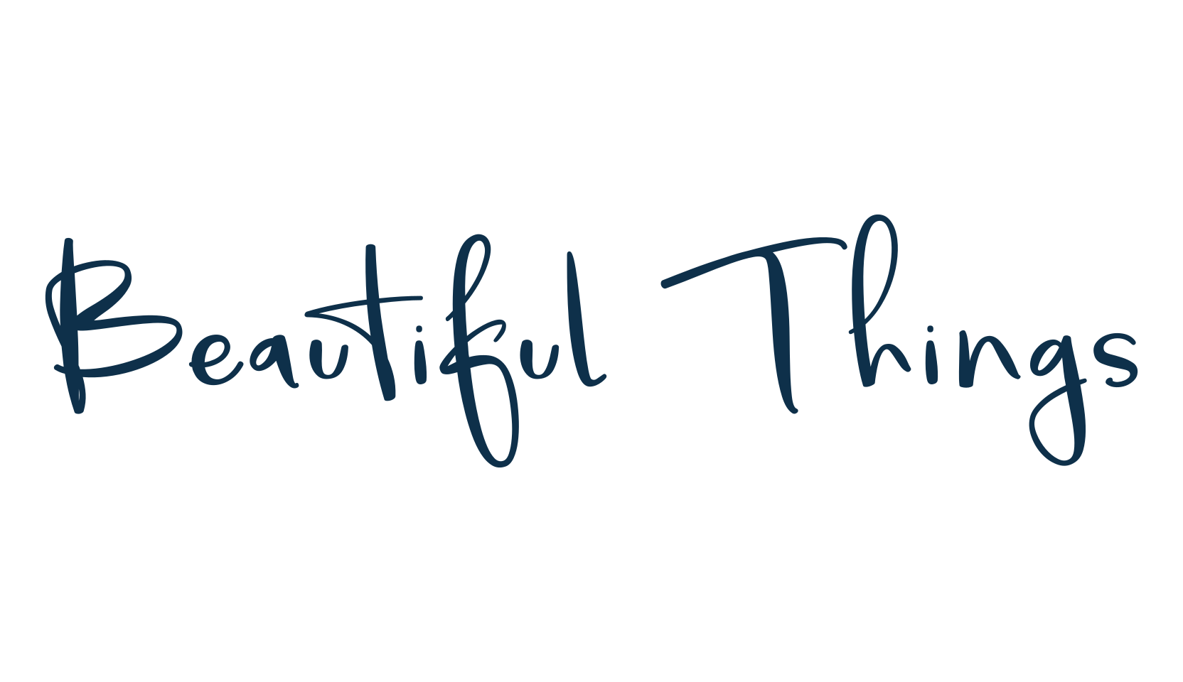 Beautiful Things, handwriting font preview