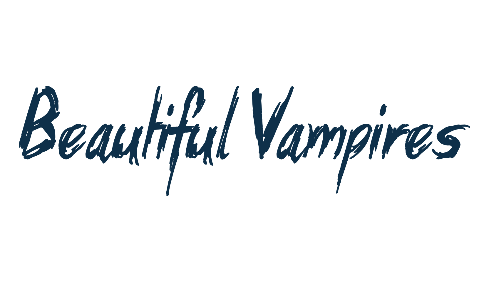 Beautiful Vampires, trash font preview