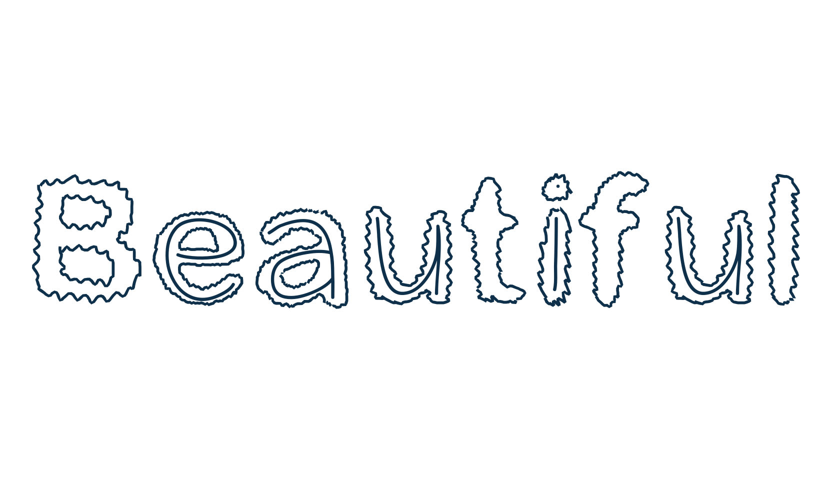 Beautiful (beautiful2), decorative font preview