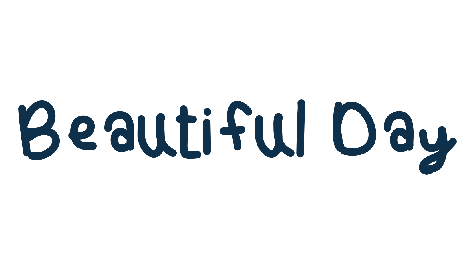 Beautiful Day, handwriting font preview