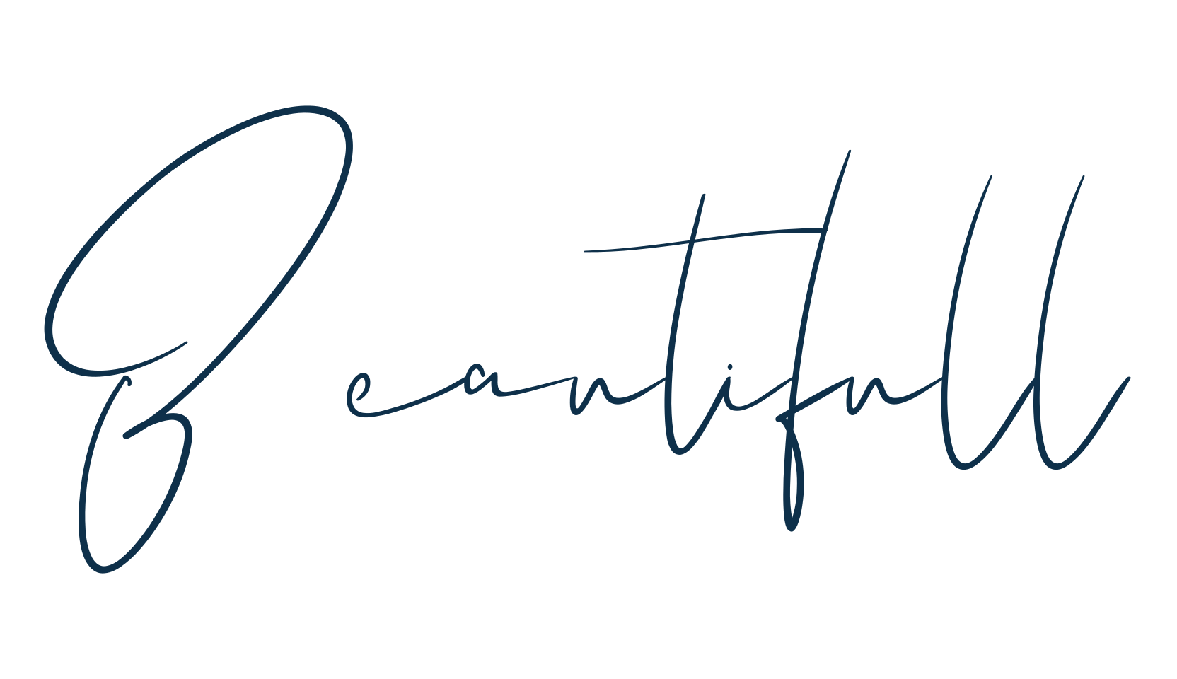Beautifull, handwriting font preview