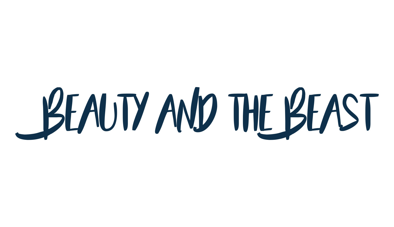 Beauty and the Beast, brush font preview