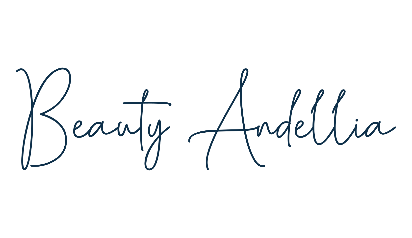 Beauty Andellia, handwriting font preview